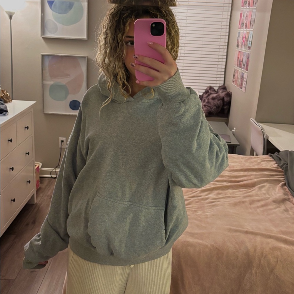 MNML Gray Double Layer Hoodie